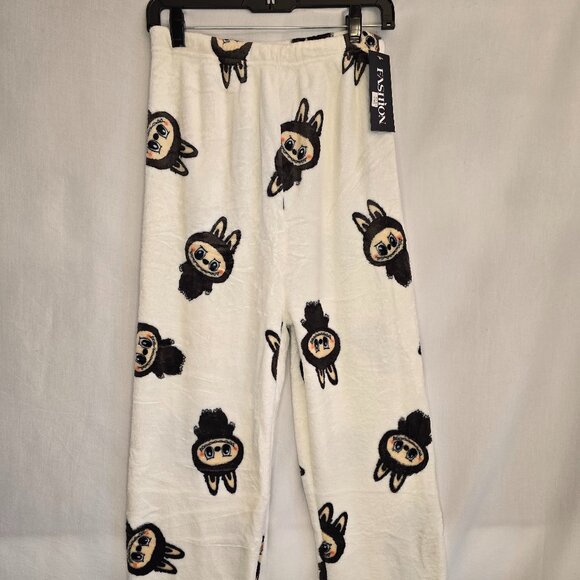 Adult White Fleece Labubu pajama pants - Picture 1 of 3